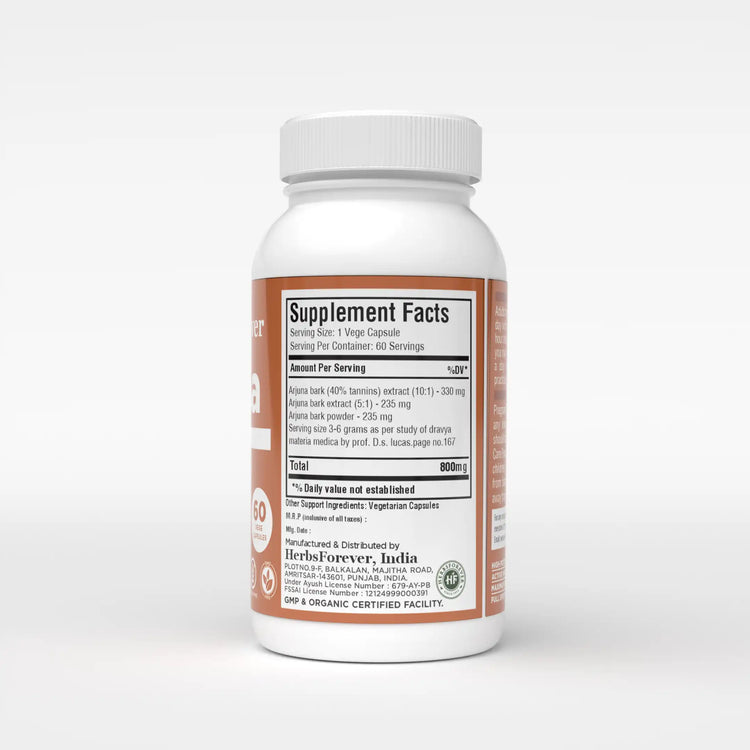 Arjuna Capsules - Supplement Facts