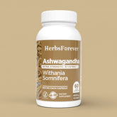 Herbsforever Ashwagandha Capsules Withania Somnifera Withannolides 5% & Alkaloids 1.5% Boost Energy and Performance 60 Vege Capsules 800 Mg Each
