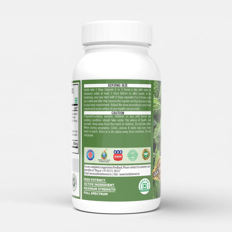 Herbsforever Bitter Melon Capsules Momordica Charantia 60 Vege Capsules 800 Mg Each
