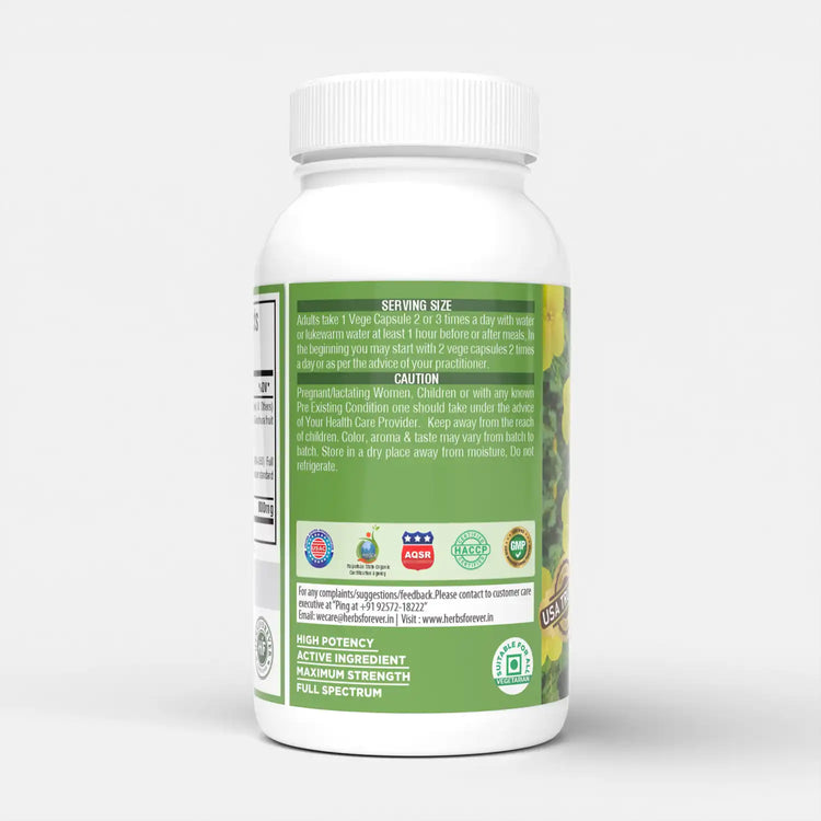 Herbsforever Gokshura Capsules - Tribulus Terrestris - 60 Vege Capsules - 800 mg each