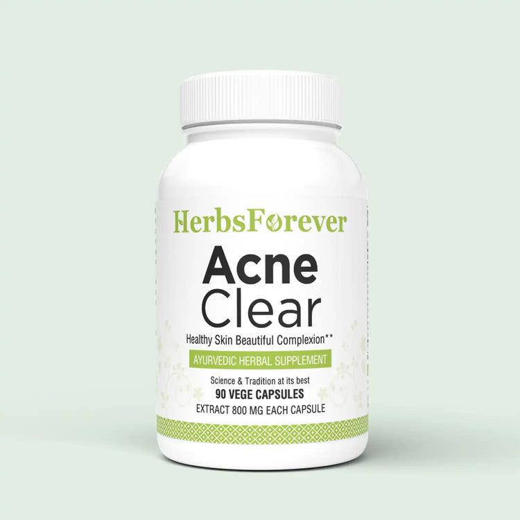 Herbsforever Acne Clear ACNIL | Natural Herbal Supplement for Clear Skin, Healthy Complexion | Control Face Pimples & Oil Balance | 90 Veg Capsules, 800mg Each | Ayurvedic Formula