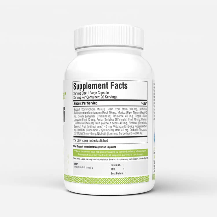 Herbsforever Amritadi Guggulu Traditional Ayurvedic Formulation 90 Vege Capsules 800 Mg Each