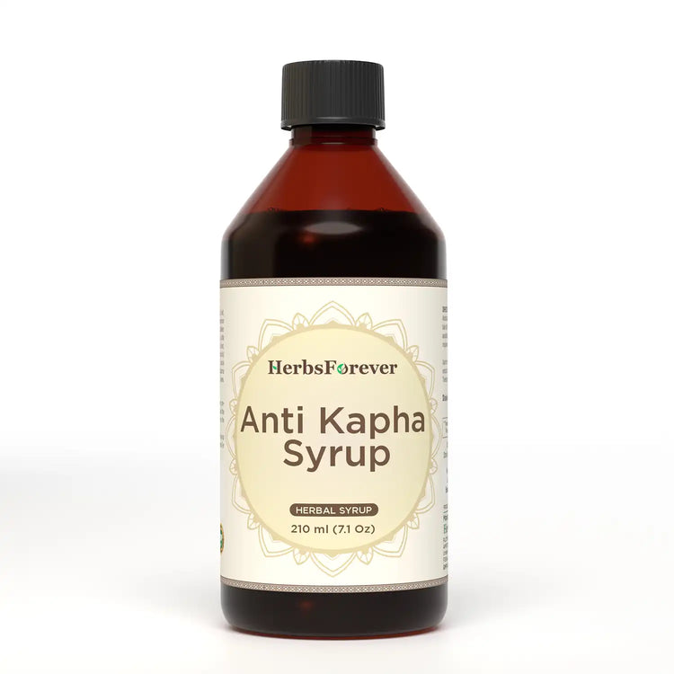 HerbsForever Anti Kapha Syrup for Respitory and Immune Support to Helps in Common Cough and Cold (Ayurvedic Herbal Formulation) | Traditional Blend for Seasonal Balance, Wellness & Vitality | 210 ML