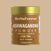 HerbsForever Ashwagandha Powder 100g I Winter Cherry, Non-GMO, Vegan, Gluten-Free I Ayurvedic Stress-Buster Supports Energy Booster, Vitality & Rejuvenator Overall Wellness