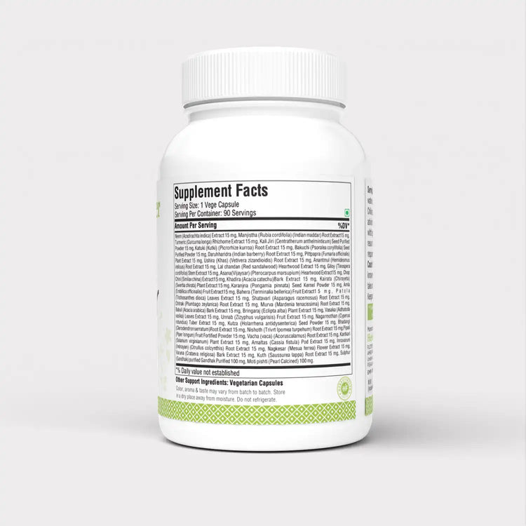 Herbsforever Blood Kleaner Capsules | Ayurvedic Herbal Supplement for Blood Purity | Skin Health Support, 90 Veg Capsules, 800 mg Each | Natural Wellness Formula