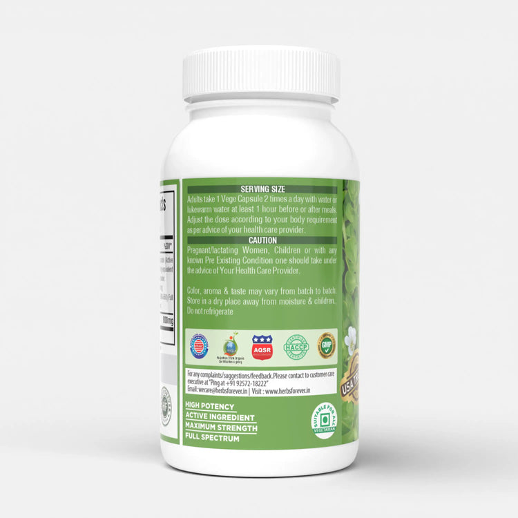 Herbsforever Brahmi Capsules Bacopa Monnieri 800 Mg | 60 Veggie Capsules, 30-35% Bacoside | Natural Herbal Supplement for Cognitive Support & Wellness