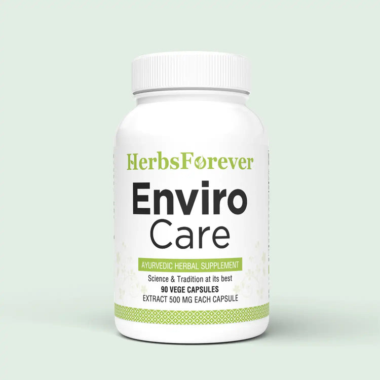 Herbsforever Enviro Care Capsules Ayurvedic Herbal Supplement Neutralizing The Unhealthy Effects While Travelling with high Immunity 90 Vege Capsules 500 Mg Each