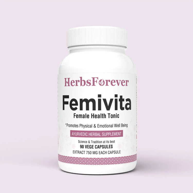 Herbsforever Femivita Capsules Everyday Female Health Supplement Supports Healthy Skin and Strong Muscles 90 Vege Capsules 750 Mg Each