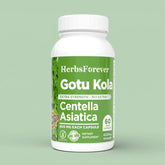 Herbsforever Gotu Kola Capsules | Centella Asiatica Herbal Supplement, 800 mg Each | 60 Veg Capsules for Mental Clarity, Focus | Overall Wellness Support