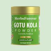 Herbsforever Gotu Kola Powder Centella asiatica Reducing Stress Enhance Memory & Focus Non GMO, Vegan 100 GMS