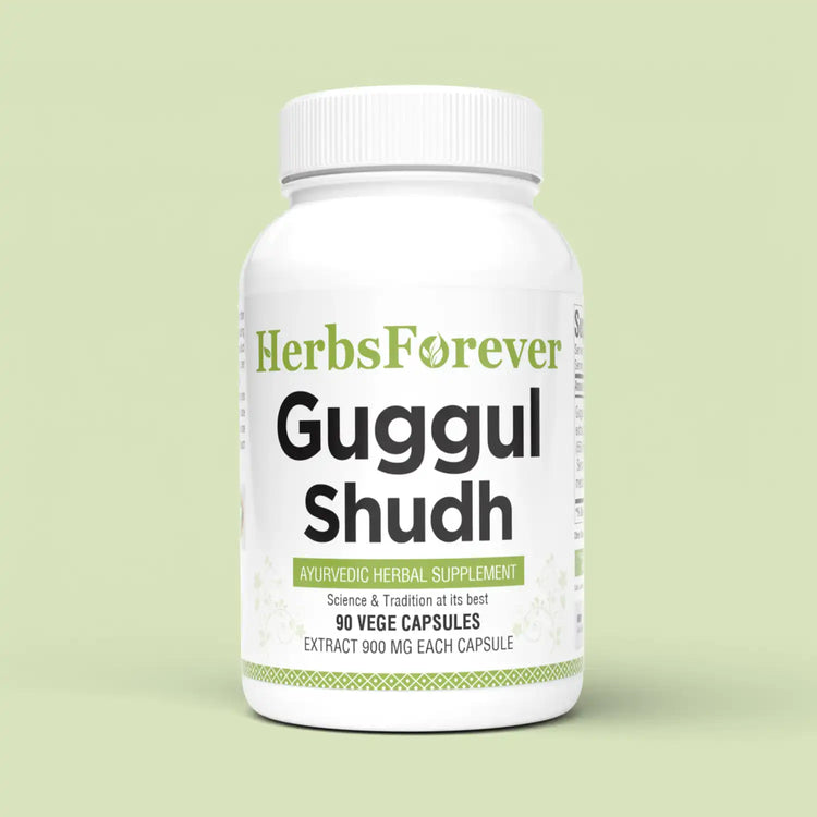Herbsforever Shudha Guggul Capsules Commiphora Mukul 90 Vege Capsules 550 Mg Each