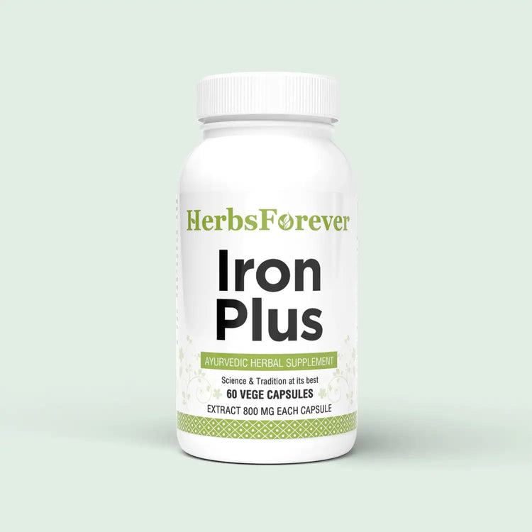 Herbsforever Iron Plus Capsules Iron Supplement Promotes Iron Level 60 Capsules 800 Mg Each