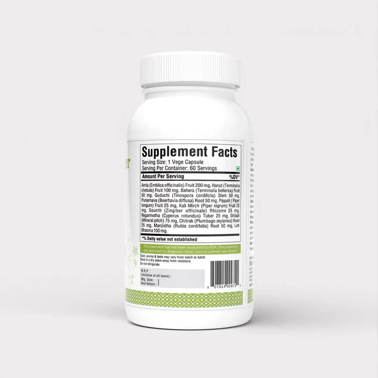 Herbsforever Iron Plus Capsules Iron Supplement Promotes Iron Level 60 Capsules 800 Mg Each