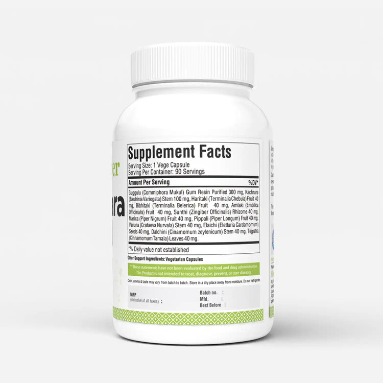 Herbsforever Kanchanara Guggul | Ayurvedic Herbal Supplement, 90 Veg Capsules, 800mg Each | Traditional Wellness Support | Natural Ingredients | Non-GMO & Vegan