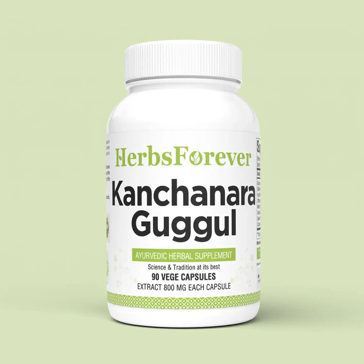 Herbsforever Kanchanara Guggul | Ayurvedic Herbal Supplement, 90 Veg Capsules, 800mg Each | Traditional Wellness Support | Natural Ingredients | Non-GMO & Vegan