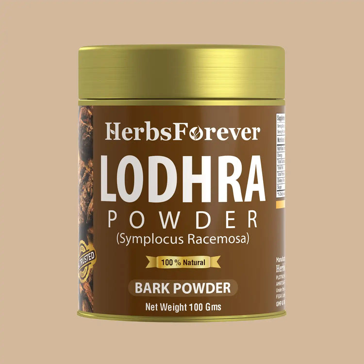 HerbsForever Lodhra Powder | Symplocos Racemosa | Skin Care Herb | Balances Pitta and Kapha Doshas | Non-GMO, Vegan | 100 GMS