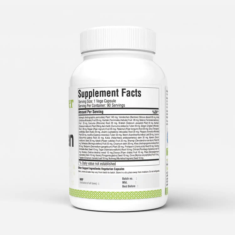 Herbsforever Maha Sudarshan Capsules | Ayurvedic Herbal Formula for Immune Support & Overall Wellness | 90 Vegetarian Capsules, 800 mg Each | Natural Herbal Supplement