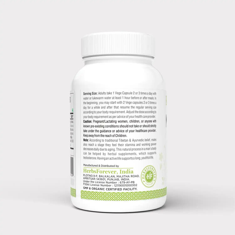 Male Forty Plus Capsules – Ayurvedic Herbal Supplement – 90 Vege Capsules – 750 Mg Each