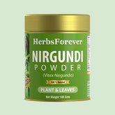 Herbsforever Nirgundi Powder Vitex Negundo Balancing Vata and Ushna Non GMO, Vegan 100 GMS