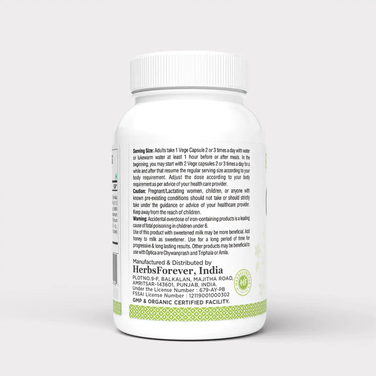 Herbsforever Optica Capsules Eye Supplement Promotes Eye Health 90 Capsules 750 Mg Each