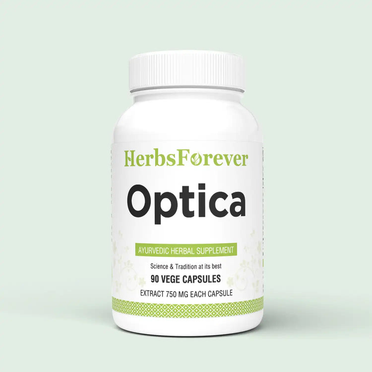 Herbsforever Optica Capsules Eye Supplement Promotes Eye Health 90 Capsules 750 Mg Each