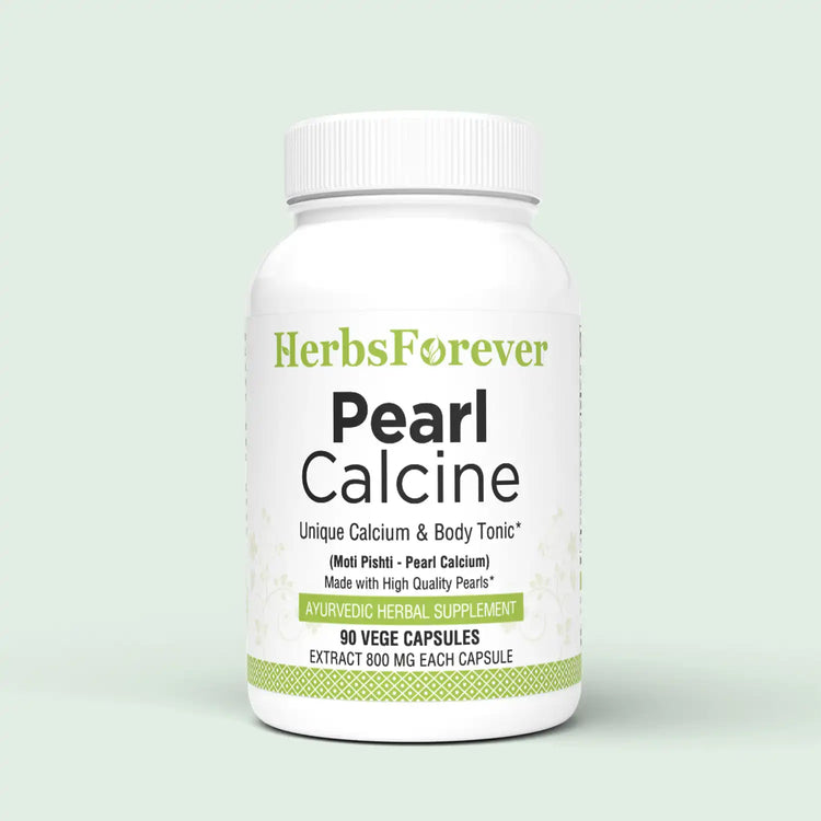 Pearl Calcine Capsules Bone Supplement Promotes Healthy Bones and Strong Teeth 90 Capsules 750 Mg Each