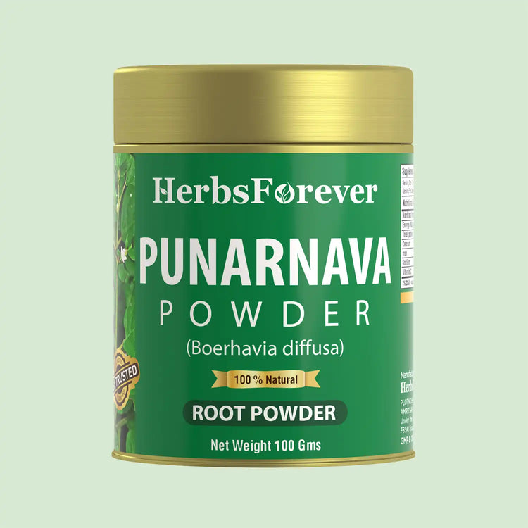 HerbsForever Punarnava Powder | Boerhaavia Diffusa | Ayurvedic Herbal Supplement | Supports Overall Wellness | Non-GMO, Vegan | 100 GMS