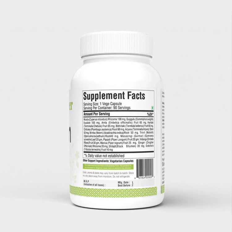 Reslim Capsules Ayurvedic Herbal Supplement Support Fit Body Balancing The Kapha Dosha 90 Vege Capsules 750 Mg Each