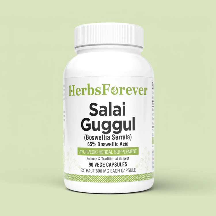 Herbsforever Salai Guggul (Boswellia) 800mg – 90 Veg Capsules | 65% Boswellic Acid | Ayurvedic Herbal Supplement for Joint Flexibility, Mobility, Comfort & Active Lifestyle Support