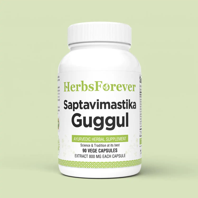 Herbsforever Saptavimastika Guggul Traditional Ayurvedic Formulation 90 Vege Capsules 800 Mg Each