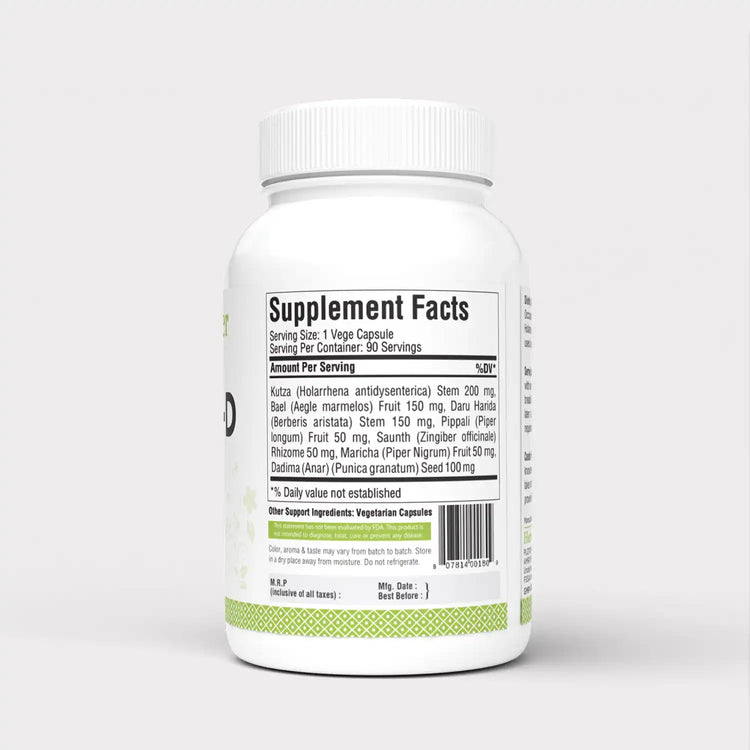 Herbsforever Stomach-D Capsules AbdomenSupplement Promotes Healthy Digestion 90 Capsules 750 Mg Each