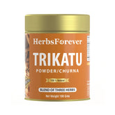 HerbsForever Trikatu Churna Powder β Ayurvedic Herbal Blend for Digestive Support & Vata Balance, Non-GMO, Vegan, 100g | Natural Wellness Supplement
