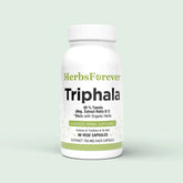 Herbsforever Triphala Capsules Extract Ratio (8:1) 40% Amla, Haritaki & Bibhitaki for Daily Detoxifying, Cleansing, & Rejuvenating 60 Vege Capsules