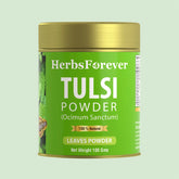 HerbsForever Tulsi Powder Holy Basil Leaves Powder Ocimum Sanctum Support Immune System Promote Calmness and Stress Relief Non GMO, Vegan 100 GMS