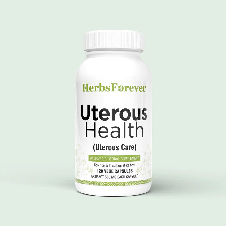 HerbsForever Uterous Health/Uterous Care Herbal Product Control Excess Cysts Bleeding, Fibroids, 120 Vege Capsules, 500 mg Each, Concentrated Extract