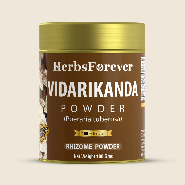 HerbsForever Vidarikanda Powder Pueraria Tuberosa Ipomoea Digitata Immunity Booster Non GMO, Vegan 100 GMS