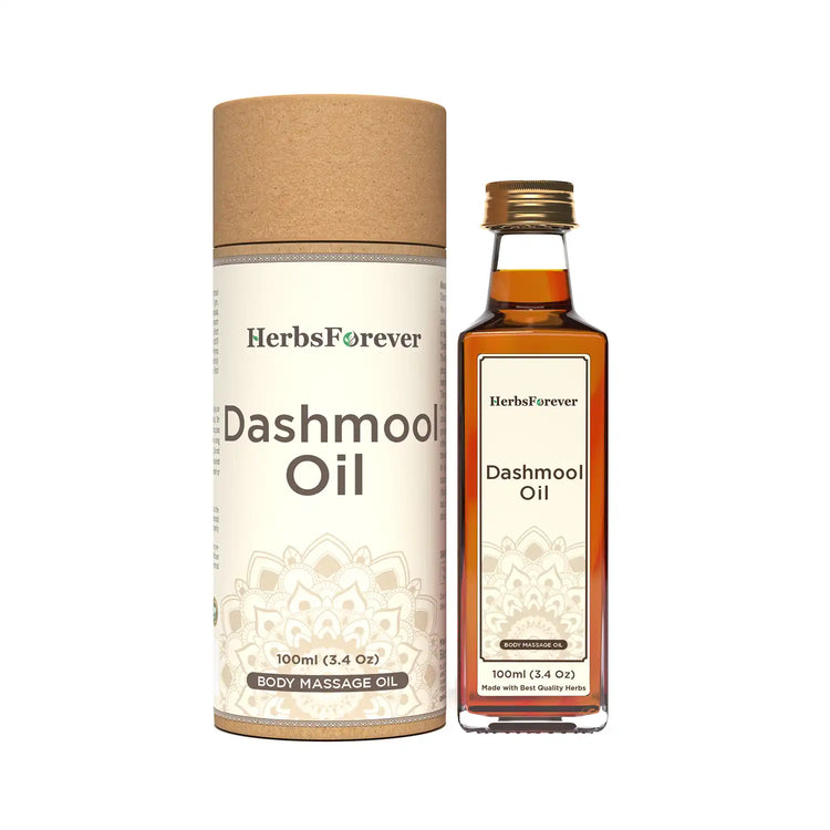 Herbsforever Dashmula Oil | Ayurvedic Massage Oil for Vata Balance, Non-GMO | Vegan, Natural Herbal Formula, Soothes & Nourishes Skin | Traditional Remedy,   (100 ml)