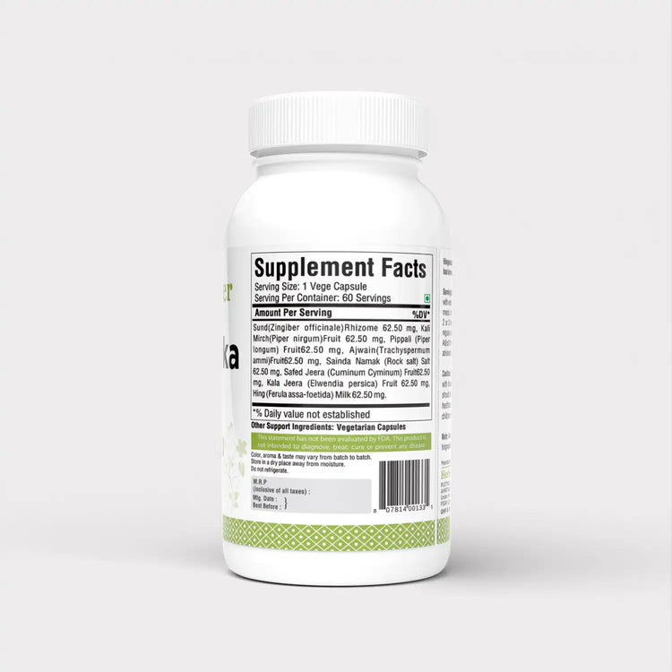 Herbsforever Hingwastika Capsules – Ayurvedic Herbal Supplement – 60 Vege Capsules – 500 Mg Each